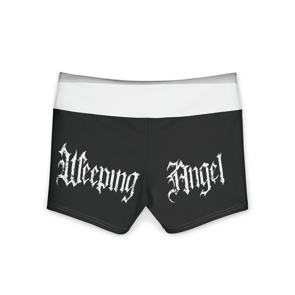 Weeping Angel Sigil and Logo Women's Polyester Yoga Shorts